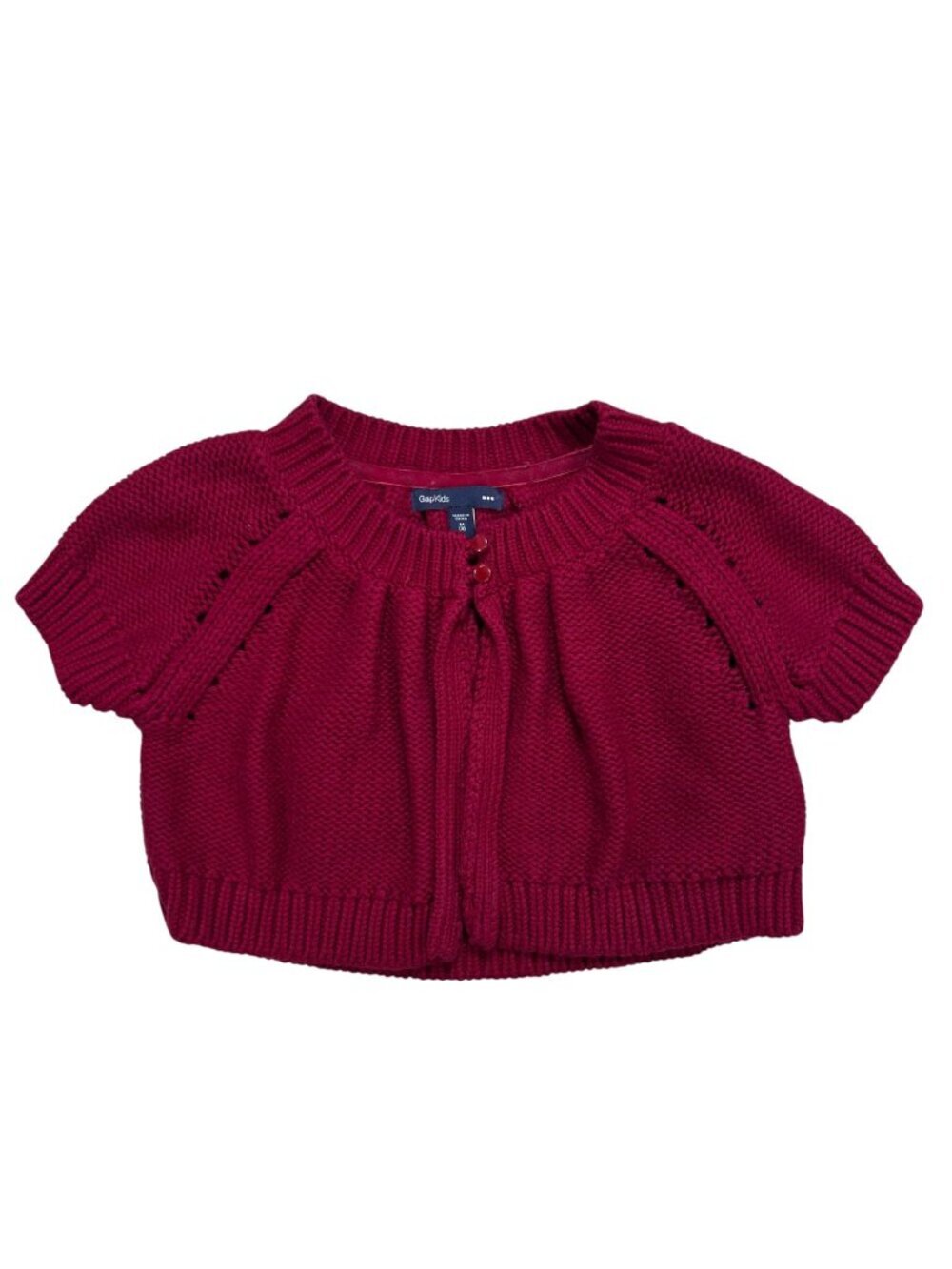 GapKids Red Short Sleeve Knit Cardigan Medium (8) Holiday Christmas